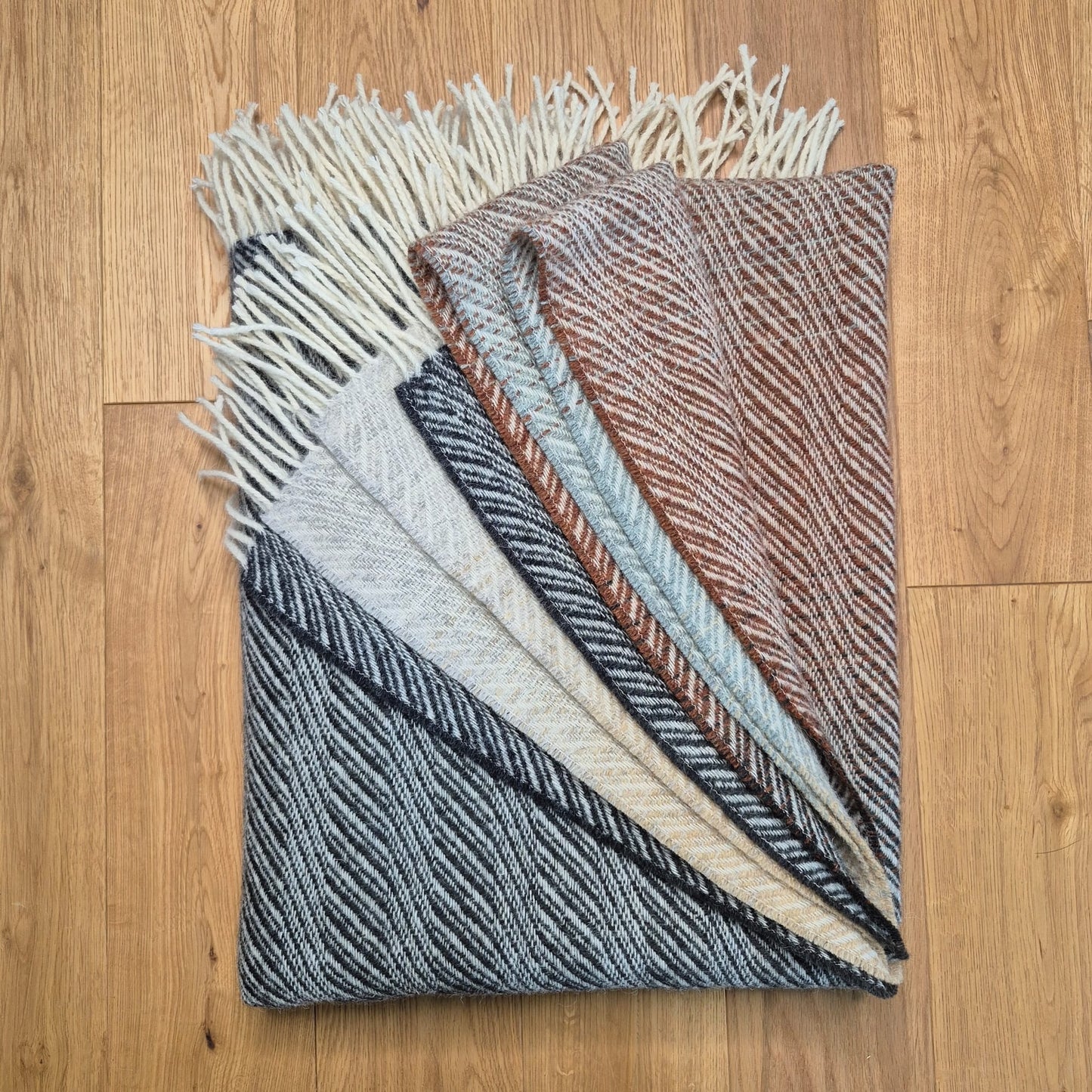 Pure British Wool Blanket Throw | Dartmoor Winter Ombre