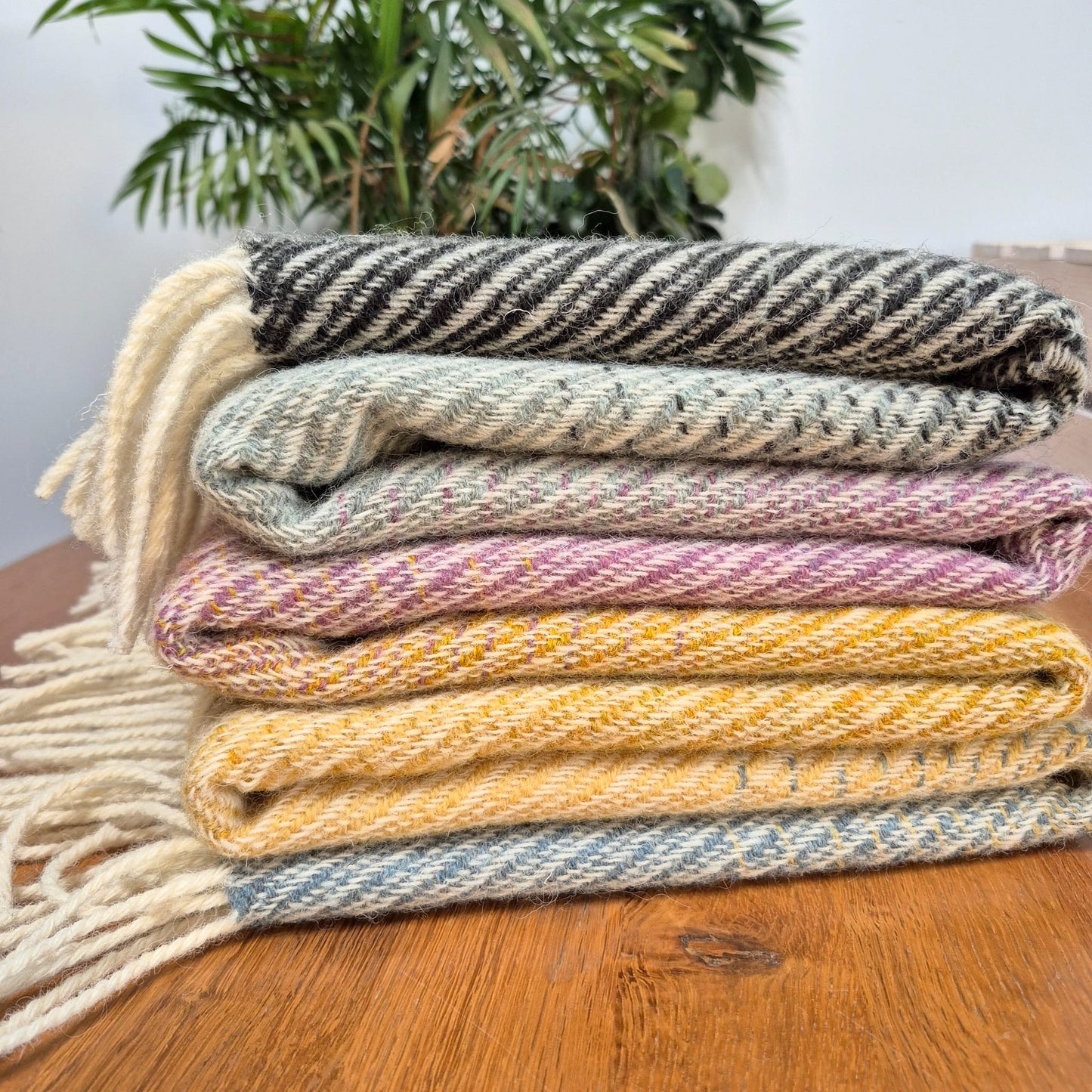 Pure British Wool Blanket Throw | Dartmoor Spring Ombre