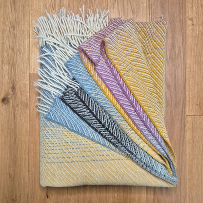 Pure British Wool Blanket Throw | Dartmoor Spring Ombre