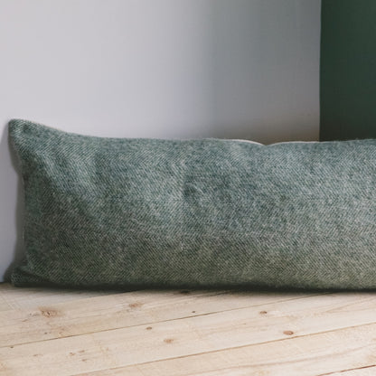 Pure Wool Draught Excluder (Moss Green w/Tassels)